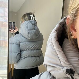 Aritzia Women's Light Gray Puffer Jacket